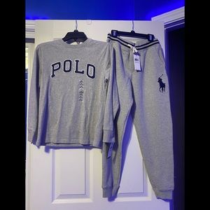 Ralph Lauren jogging pants and long sleeve tee